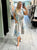 Stone Floral Pure Linen Dress