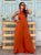 Solenne Luxe Halter Jumpsuit - Burnt Orange