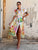 Palazzo Garden Shirt Dress White - Love my Body