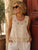 Beige Sorrento Crochet Lace Cotton Top