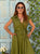 Olive Grove Wrap Maxi Dress