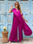 Amethyst Cascade Silk Satin Co-Ord Set