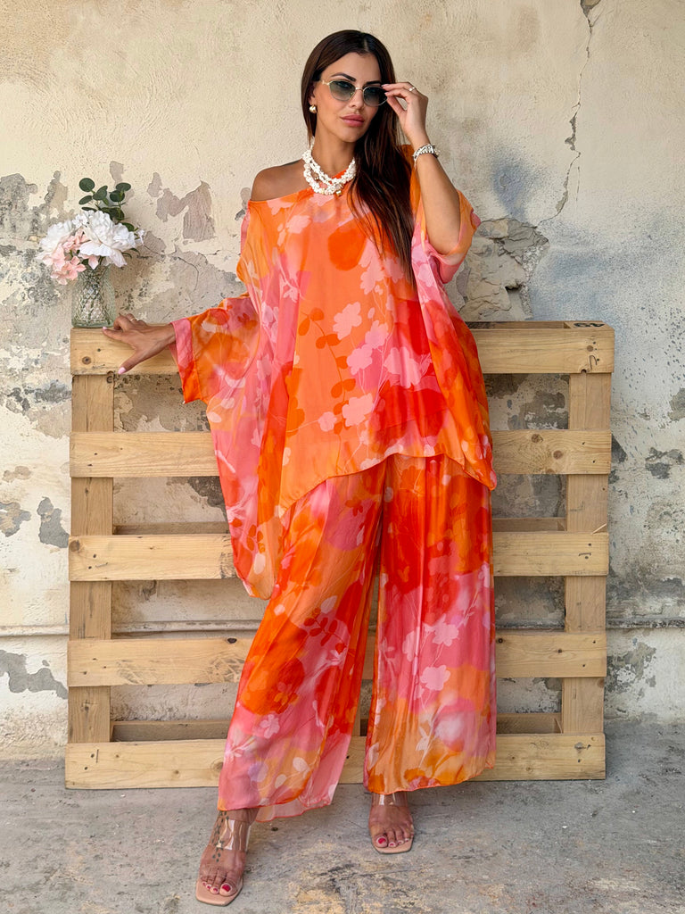 Coral Reef Pure Silk Co-Ord