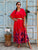 Sole Fiorito Viscose Maxi Dress - Rosso