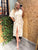 White and Gold Shirt Dress