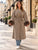 Valmont Fur Cuff Maxi Cardigan Coat - Taupe