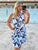 Navy and White Viscose Day Dress