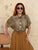 Khaki Luxe Tie Blouse