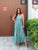 Turquoise Eye Boho Backless Halter Dress