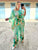 Jade Flora Silk Kaftan Co-ord Set