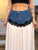 Parisian Contrast Denim and Tulle Skirt