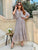 Desert Taupe Pearl Silk Dress
