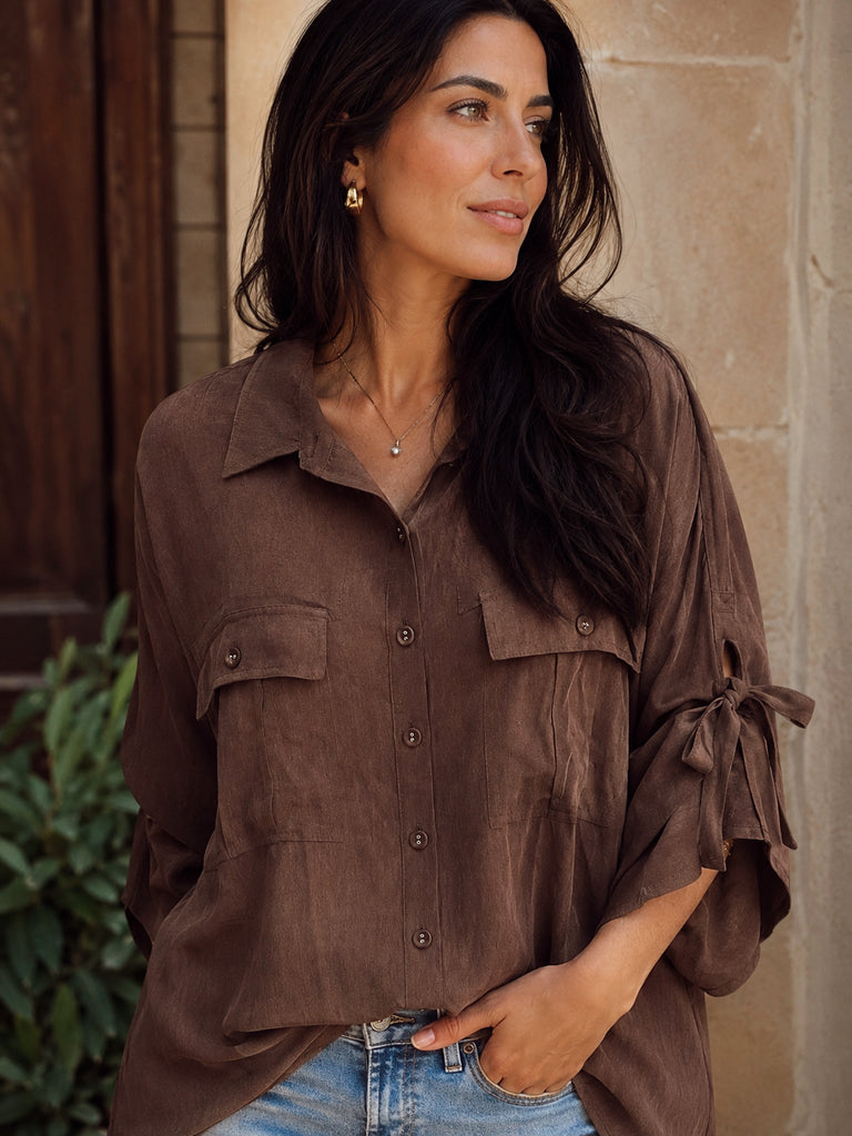 The Milano Velvety-Silk Shirt - Bougie Collection