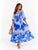 Maison Cobalt Fleur Pure Silk Shirt Dress