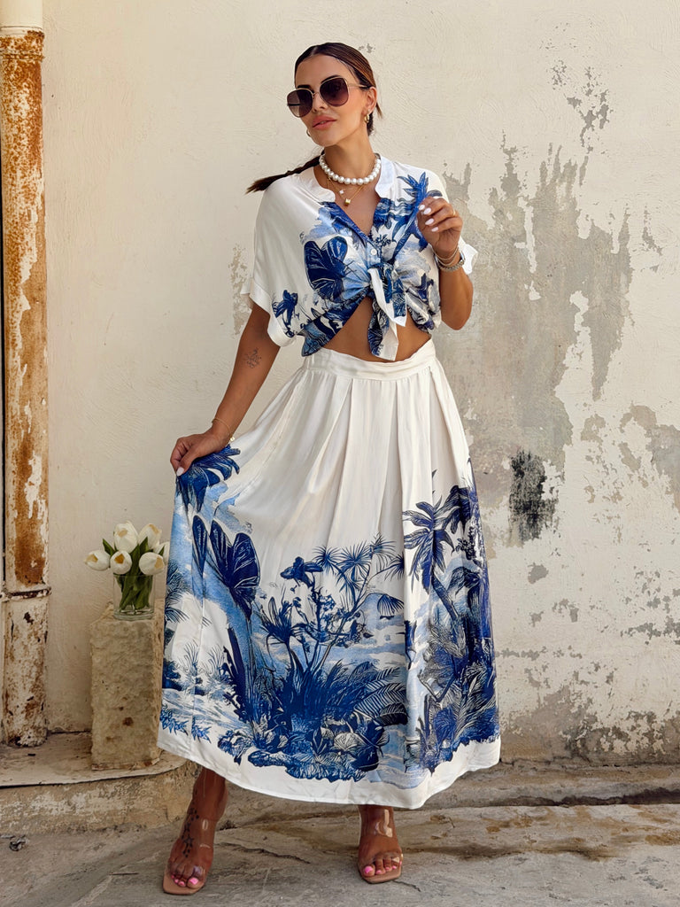 The Azure Toile Co-Ord - Love my Body