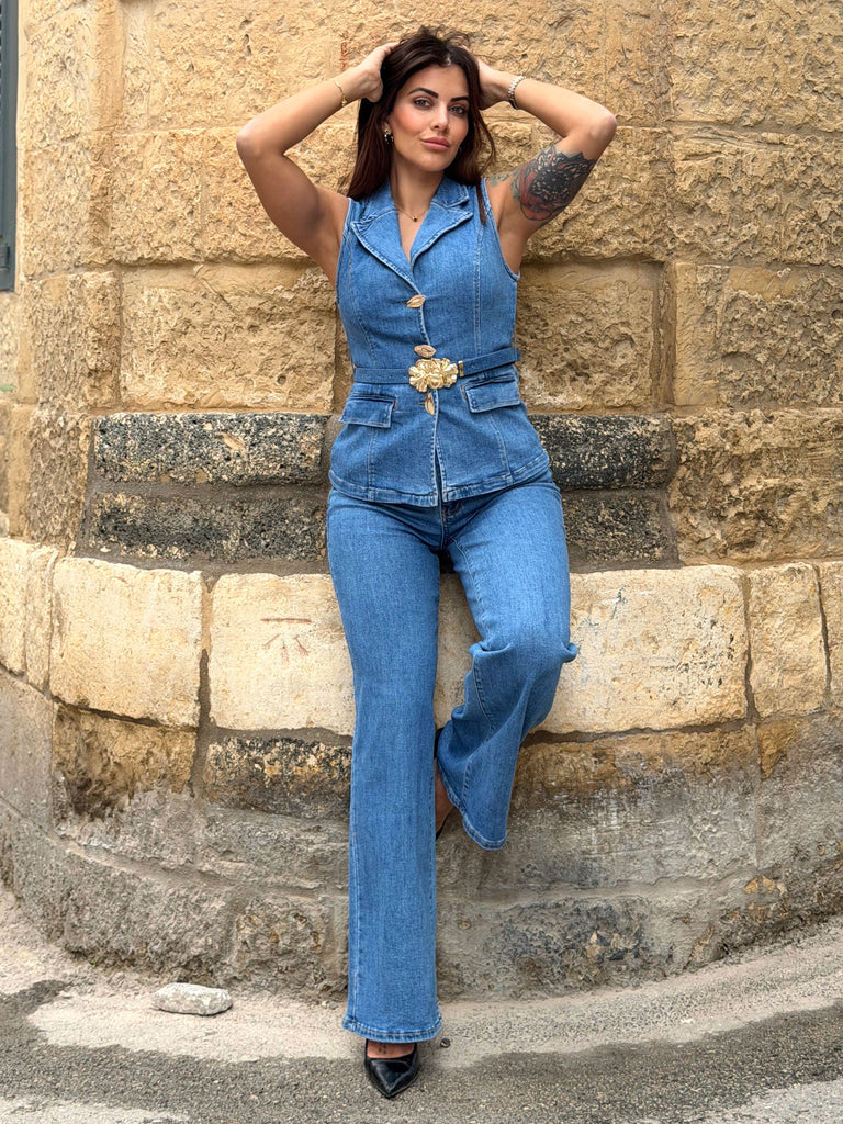 Milano Gold Detail Denim Set