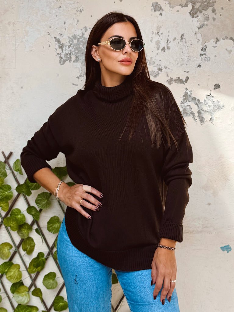 Éverny Roll-Neck Knit Mocha