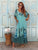 Maison Élan Luxe Viscose Maxi Dress - Teal