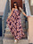 Mocha and Pink Daisy Muse Maxi Dress & matching hair scrunchy