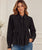 The Valentina Black Pleated Shirt - Bougie Collection