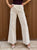 Soft Sand Wide-Leg Jeans with Crochet Pearl Belt