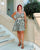 Khaki and White Baroque Viscose Dress