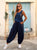 Navy Cocoon Luxe Double-Layered Cotton Balloon Trousers