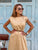Sable Élan Luxe Belted Maxi Dress - Bougie Collection