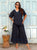 Navy Crochet Pure Linen Co-Ord Set