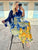 Blue Sorrento Silk Kaftan Dress