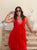 Rosso Élan Sequin Tiered Maxi Dress