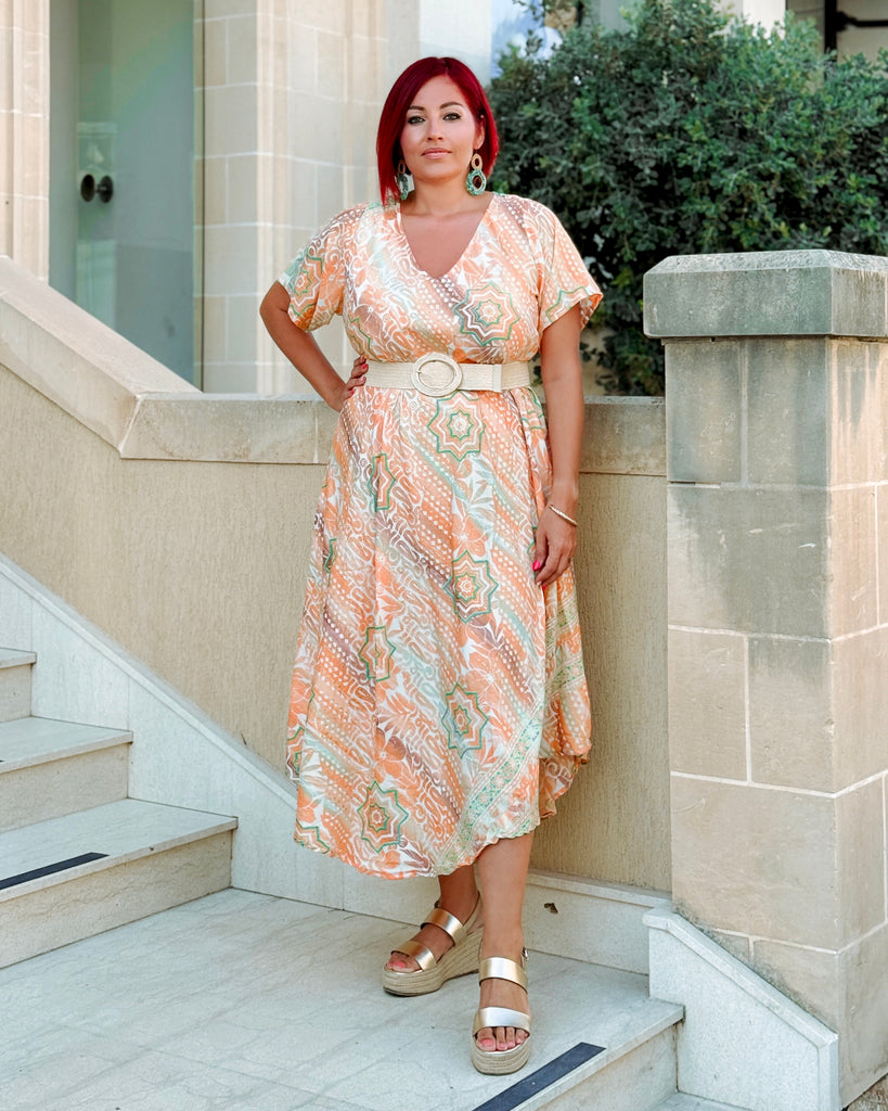 Peach Melba Dress