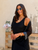 Noire Éclat Silk Dress & Sequin Wrap Set