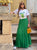 Emerald Capri Flow Cotton Skirt