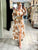 Caramel Floral Shirt Dress