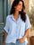 The Bellagio Relaxed Blouse - Sky Blue - Bougie Collection