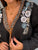 Violette Embellished Floral Cardigan - Black