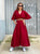 Cherry Verona Linen Blend Belted Dress