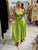 Lime Silky Satin Strappy Dress