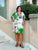 Lime Watercolour Viscose Dress