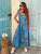 Isola Blue Luxe Pure Linen Jumpsuit