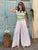 White Airflow Viscose Trousers