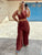 Rust Pure Linen Moroccan 3 Piece Set