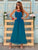 Petrolia Pure Silk Maxi Dress