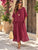 The Luciana Linen Fusion Dress - Bordeaux