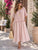 The Luciana Linen Fusion Dress - Blush