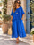 The Luciana Linen Fusion Dress - Santorini Blue