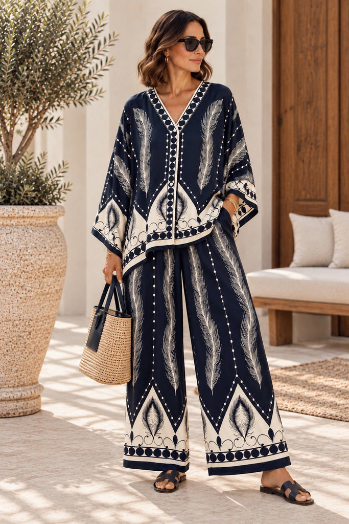 The Navy Celeste Luxe Co-Ord - Luxe Collection