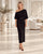 Noémie Drop Shoulder Knit Dress - Black