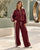 Rivoli Wide-Leg Oversized Tracksuit - Burgundy